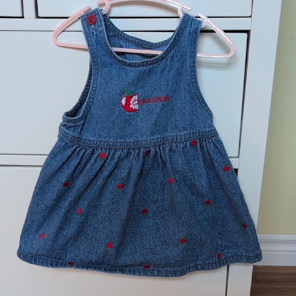 OshKosh B'gosh Vintage Apple Denim Dress 18m